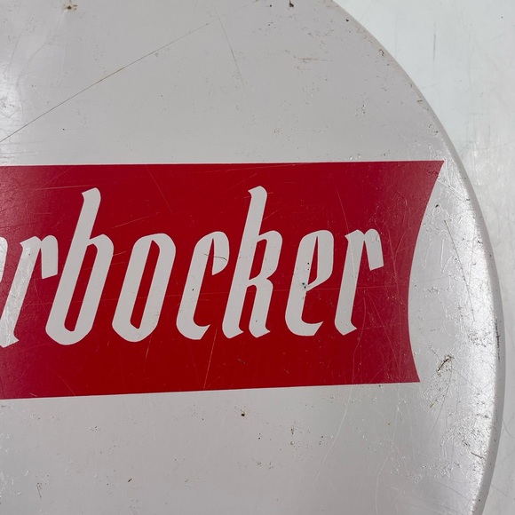 Ruppert Knickerbocker Choice Lager Beer Round Serving Tray Metal 12” Vintage - Picture 3 of 4